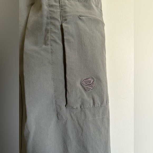 Mountain Hardware Grey Cinched Bottom Full Length Hiking Athletic Pants size 8 - Picture 4 of 9
